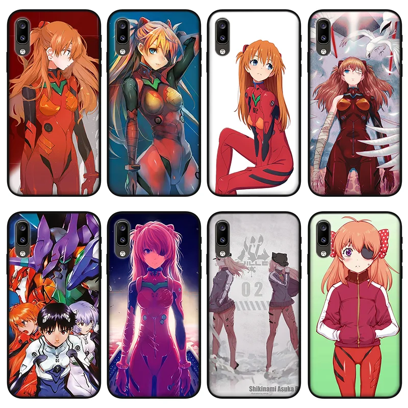 

cute SOURYU ASUKA LANGLE Black Silicone phone case for Redmi Note 5 6 7 8 10 Pro 9S 9A,Case for Xiaomi Redmi K20 K30 K40 Pro