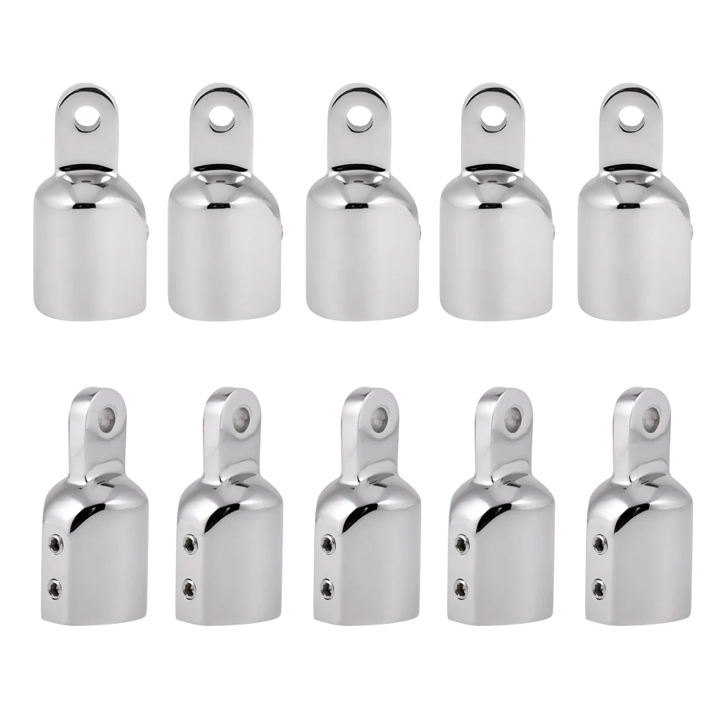 

10X Stainless Steel 7/8 "1" Tubular End Cap Bimini Top Fitting Hardware