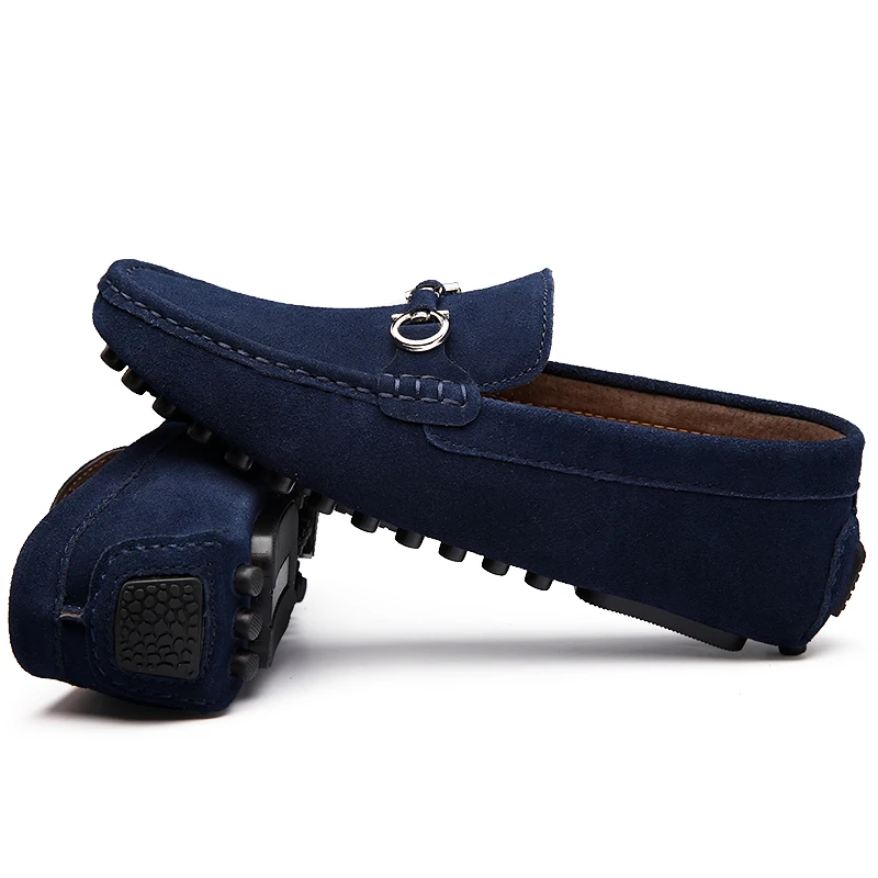

Men's Loafers Slip On Driving Shoes Casual Penny Loafers Moccasins Shoes Luxury Leather Man Flats Lofer Mocassin Home Grey