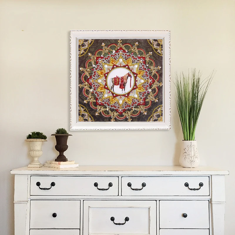 Алмазная живопись в форме лошади вышивка крестиком украшение для дома мозаика