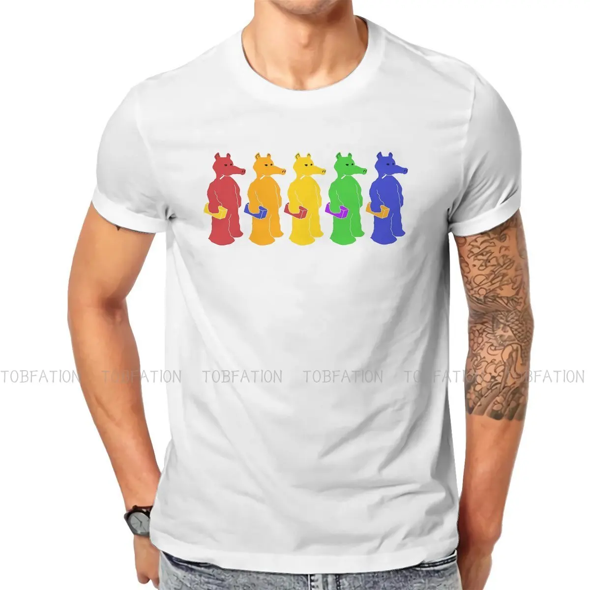 

Модные футболки Rainbow Colorfu, Забавный комикс, интересная мужская стильная ткань, уличная одежда, футболка с круглым вырезом, оверсайз