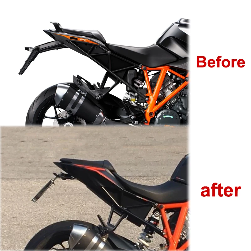Для KTM DUKE R 1290 задние аккуратные предохранительный нейтрализатор комплект номерном знаке держатель Кронштейн черный