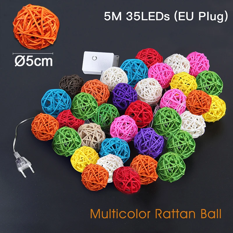 5M EU 5cm Multicolor Goodland 2 м светодиодный светильник-гирлянда Сказочный светильник s светодиодный гирлянда на батарейках декоративный светодиодный светильник s для декора Рождественское украшение для улицы - Испускаемый цвет: 5M EU 5cm Multicolor