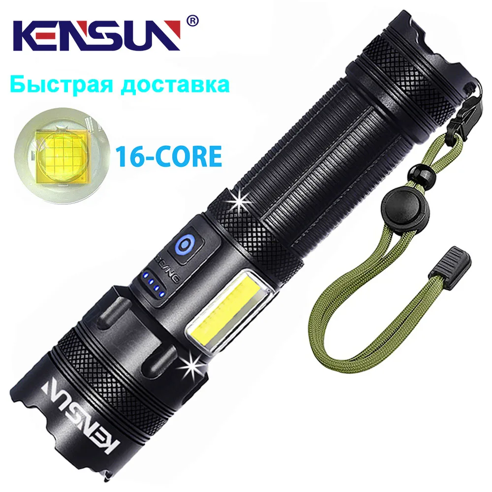 

Мощный XHP160 супер яркий COB бокосветильник свет Zoom USB Перезаряжаемый высококачественный 26650 18650 аккумулятор фонарь