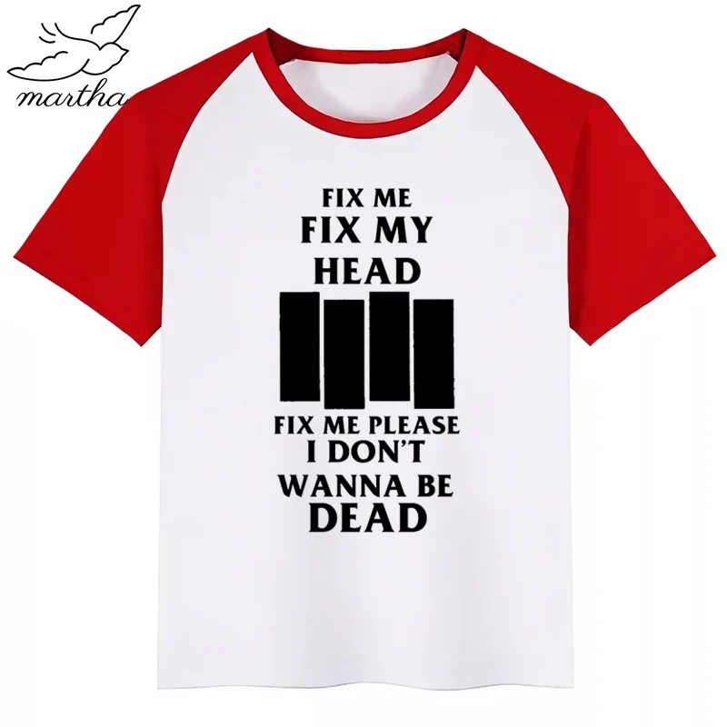 Футболка с принтом черного флага для мальчиков и девочек детская забавная одежда