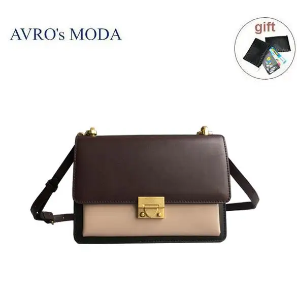 Бренд AVRO MODA, роскошные сумки на плечо из натуральной кожи для женщин, женские дизайнерские панельные сумки через плечо в стиле ретро, сумка-мессенджер с клапаном - Цвет: wine red