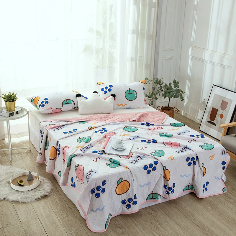 

Peter Khanun Summer Quilt Soft Blankets Machine Washable Cartoon Child Comforter Sofa Quilt AB Side Cool Bed Thin Duvet for Kids