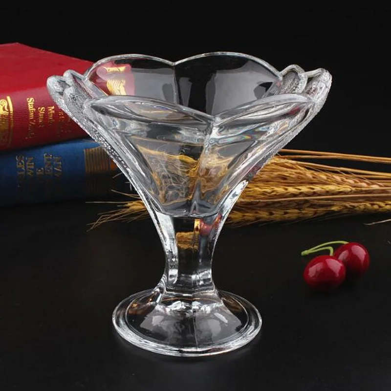 Стеклянная чашка для мороженого без свинца десерта бритого льда специальная