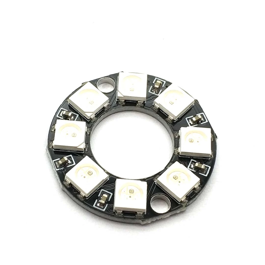 Светодиодная кольцевая лампа WS2812 5050 RGB 8 бит со встроенными драйверами комплект