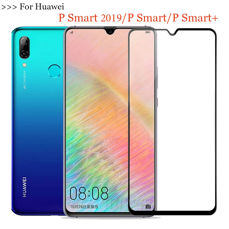 Закаленное стекло 9H с полным покрытием для Huawei P Smart Z Plus 2019 Защита экрана FIG LX1 LX2 LX3