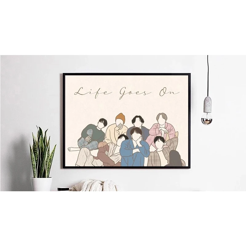 Kpop музыка Звезда линия лучший подарок для фанатов Картина на холсте настенное