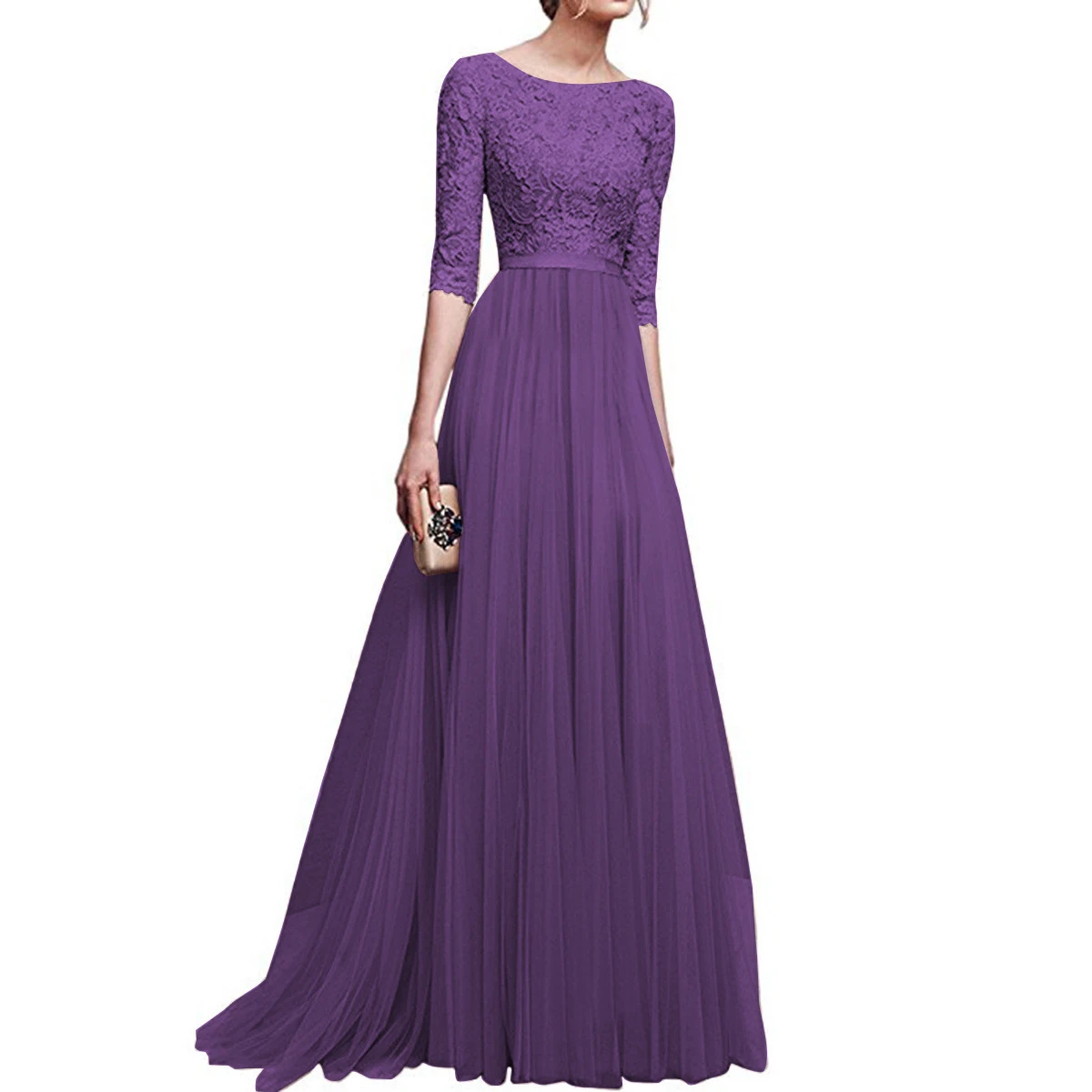 Women Cocktail Party Dresses Chiffon Prom Casual Summer Backless Sexy Long Dress Slim Elegant Ladies Female Bodycon - Цвет: Purple