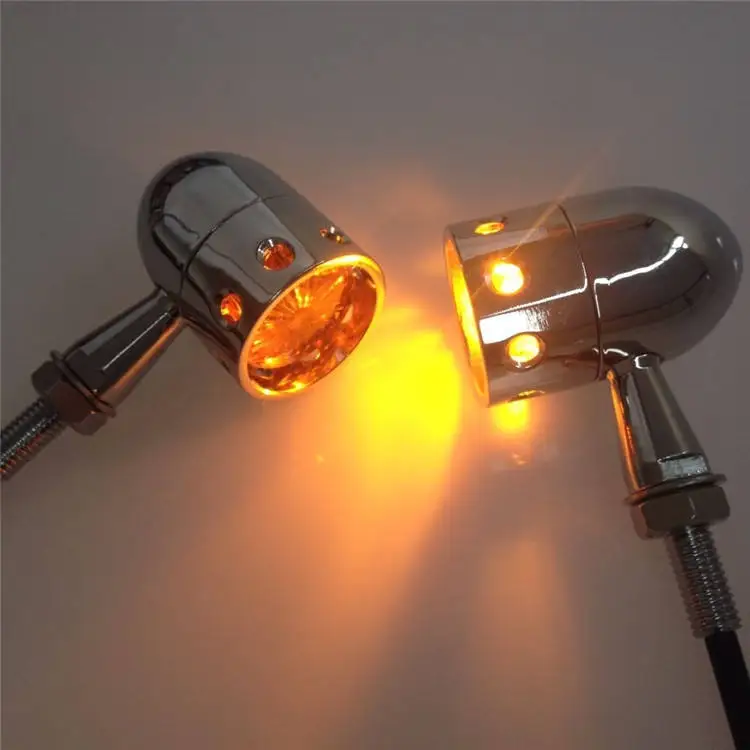 

Fidget motorcycle chrome Turn Signal Indicator Light Amber Universal Motorcycle 12V Flowing Water