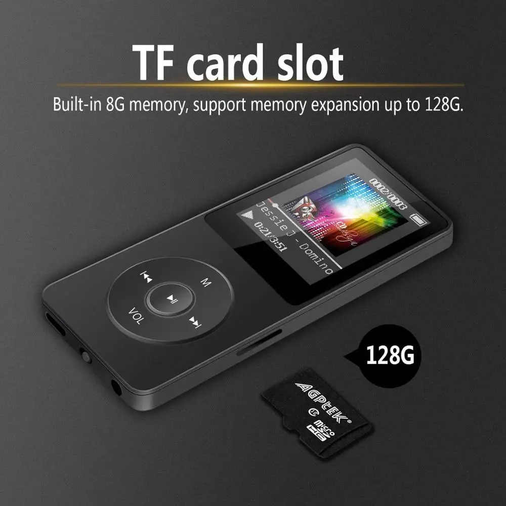 Mp3 плеер музыкальный без потерь портативный mp3 fm радио видеоигры фильмы Walkman