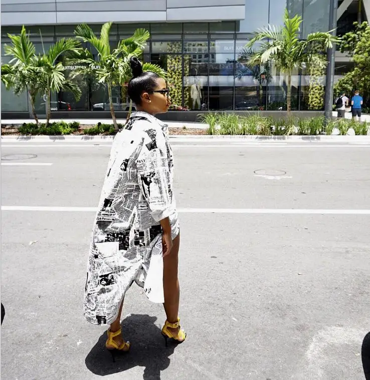 Женские осенне-зимние свободные длинные рубашки с длинными рукавами и принтом