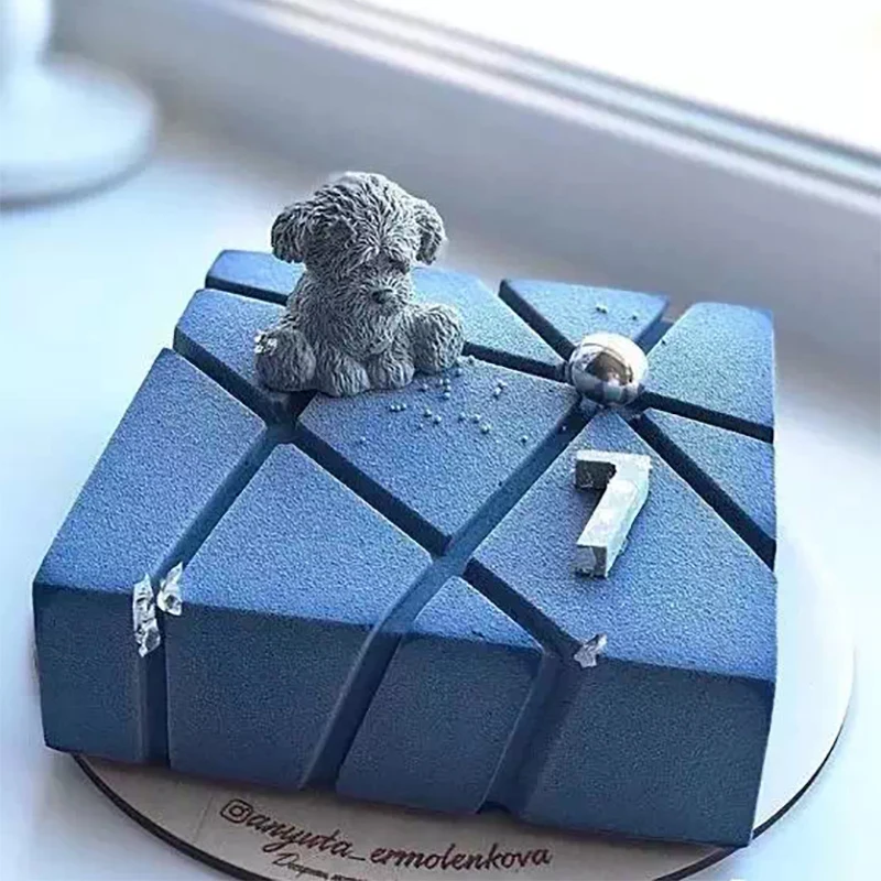 

Square Shape Mousse Cake Mold DIY Block Brick Cube Shaped Chocolate French Truffle Dessert Moulds