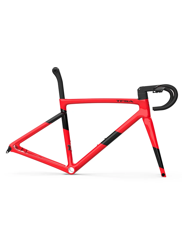 Купить Ультралегкая рама T1000 из углеродного волокна для дорожного велосипеда с зажимом для передней вилки и трубки для сиденья, стержень руля науш...