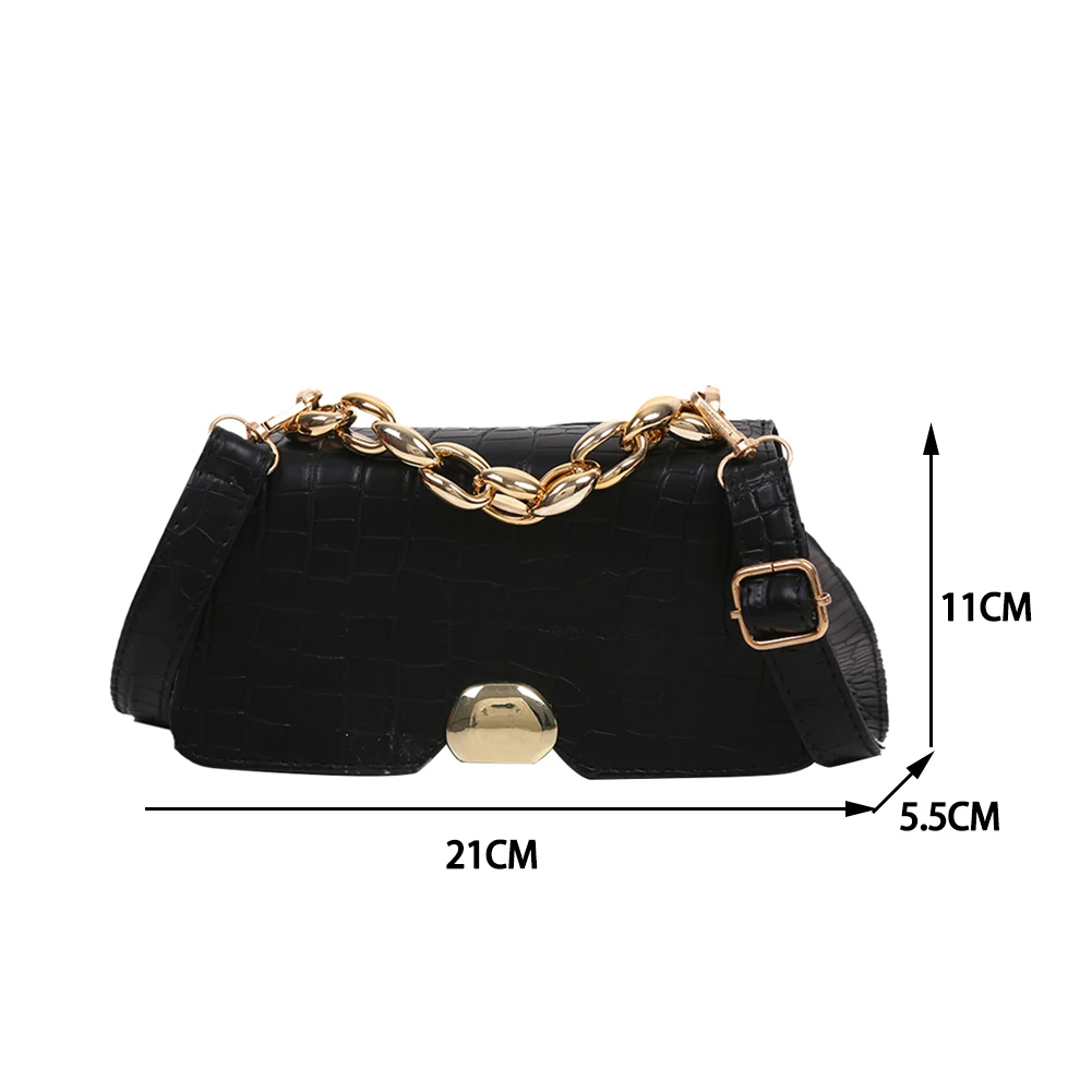 

Fashion Alligator Pattern Crossbody Bags Women Casual PU Leather Shoulder Chain Handbag Female Portable Travel Messenger Bag New
