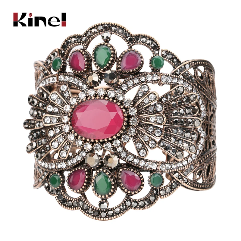 Женский браслет на запястье с шармами винтажный золотого цвета регулируемым