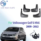 Комплект брызговиков передних и задних для Volkswagen VW Golf 6 Mk6 2009 2010 2011 2012, литые Брызговики, брызговики