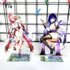 Genshin ударная акриловая подставка, игровая фигурка Raiden Shogun Yae Miko, настольная модель для косплея, искусственные подарки, коллекционная подставка, Новинка