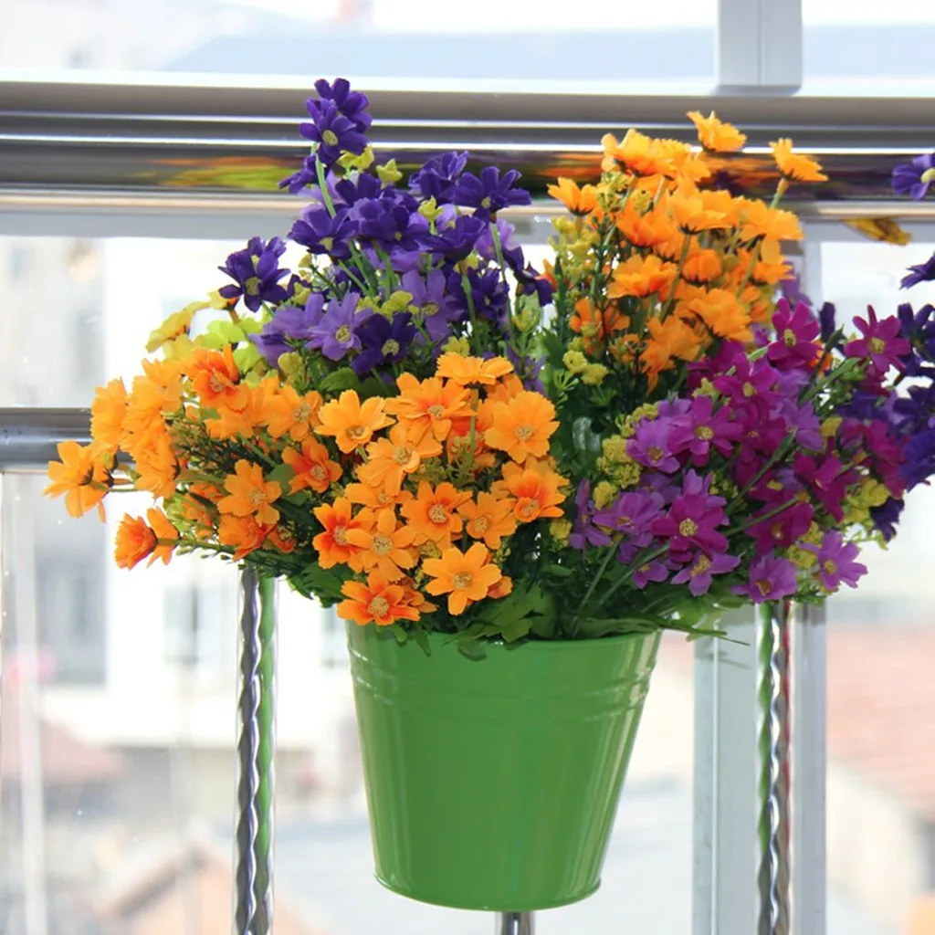 

Indoor Pendant Flower Pot Hook Detachable Flower Pot Metal Iron Hanging 10PCS Different Colored Vases