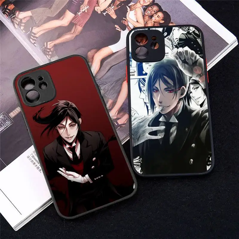 

Black Butler Anime Phone Case matte transparent For iphone 7 8 11 12 13 plus mini x xs xr pro max cover