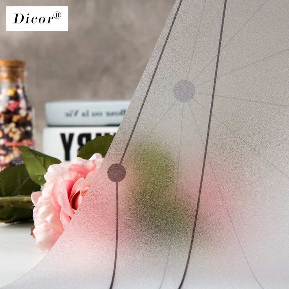 DICOR Window Film Frosted Privacy Glass Stickers Geometric Polygons Office Decor Door Cling | Дом и сад