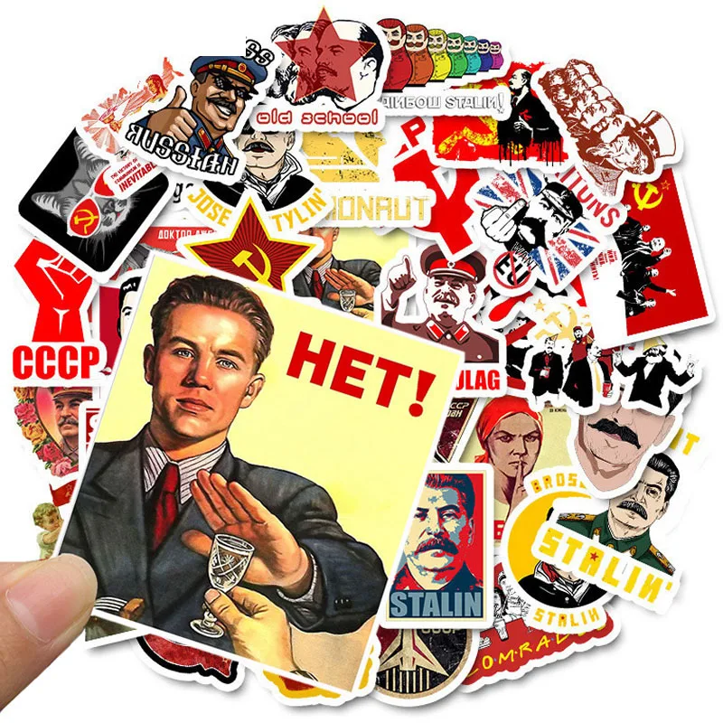 

10/30/50PCS/Pack Mixed Soviet Union Stalin USSR CCCP HET Stickers Skateboard Luggage Laptop Guitar Funny Graffiti Retro Sticker