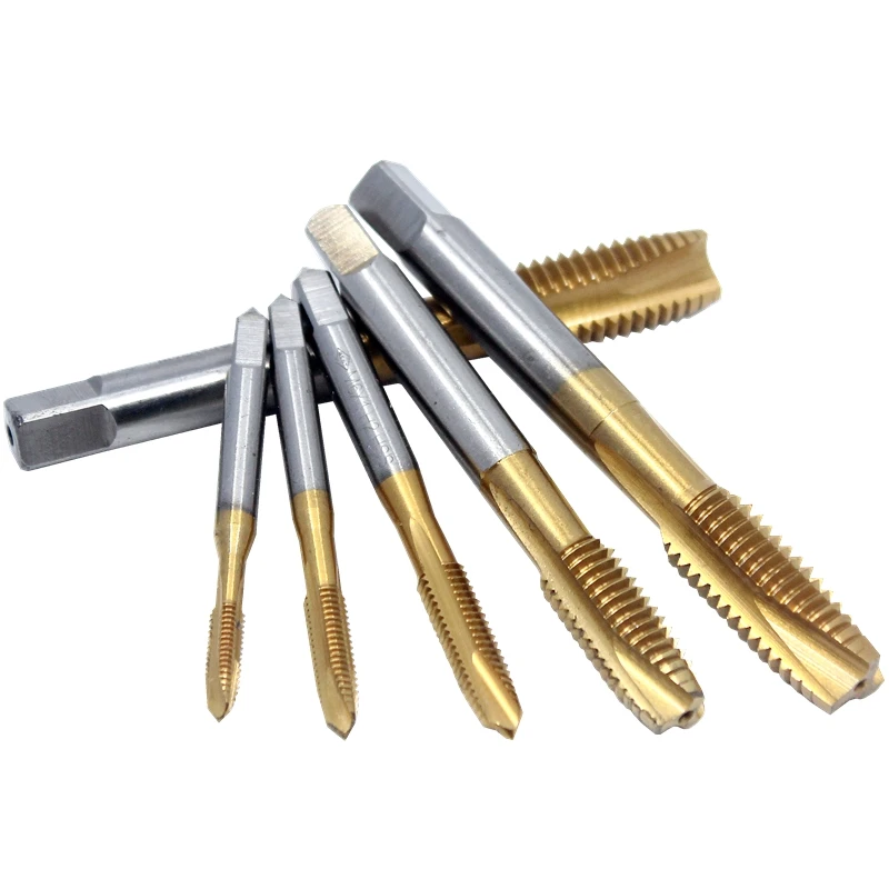 

10pcs Spiral taps M1 M1.2 M1.4 -M12 for cnc machine tapping appliance aluminum processed