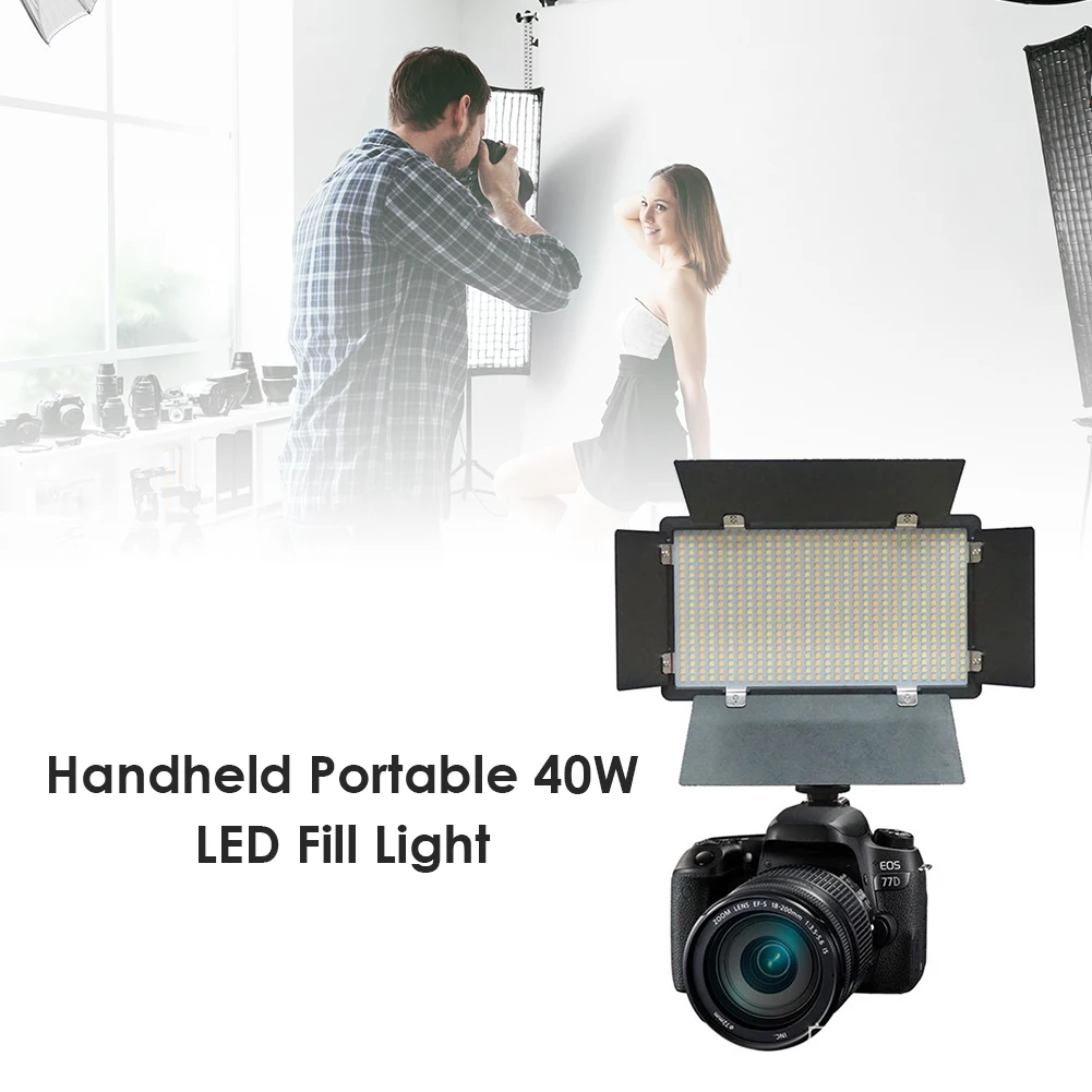 

Portable 40W portable small external camera light, led fill light, rotate freely, compatible with most SLR cameras