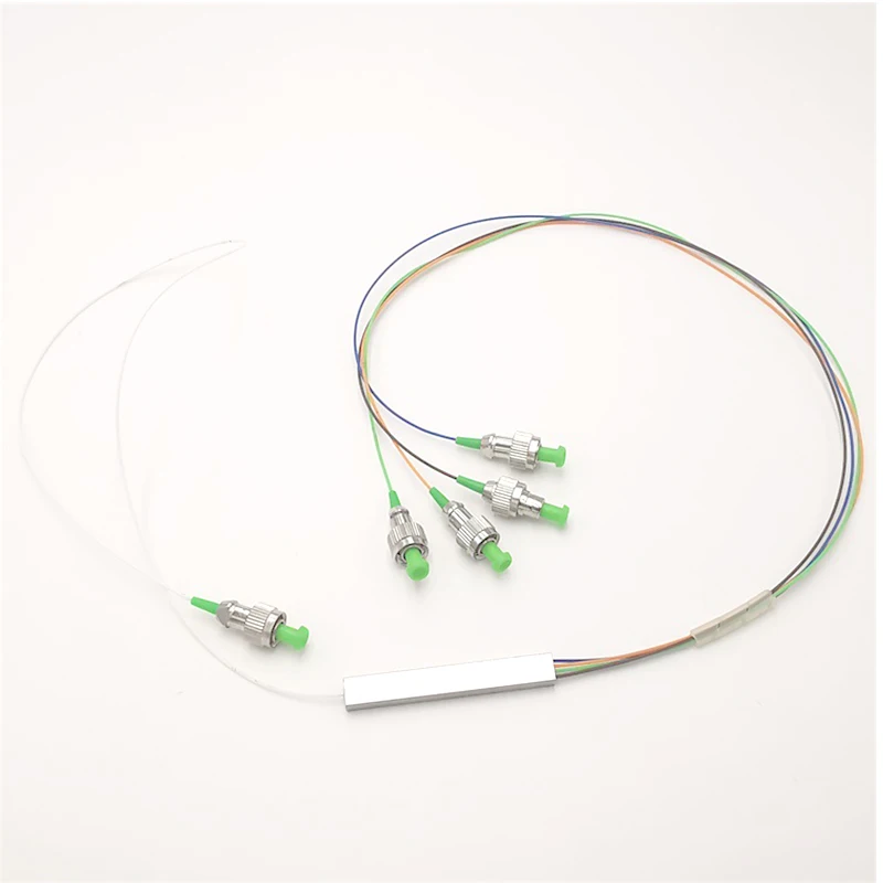 

5PCS/Lot PLC ST/APC 1X4 Optical Splitter FTTH Fiber Optical Coupler Singlemode 0.9mm 1 Meter Simplex Micro Steel Blockless