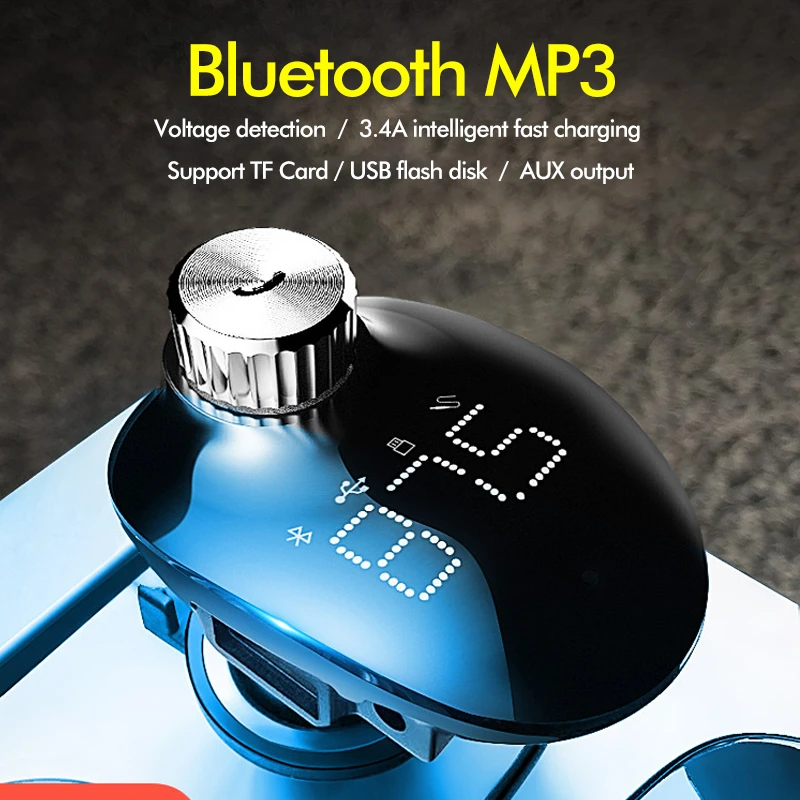 Автомобильное зарядное устройство ROCK с fm-передатчиком, Bluetooth, автомобильный комплект, Handsfree, приемник, TF карта, аудио, музыка, Mp3 плеер, автомобильное зарядное устройство для телефона