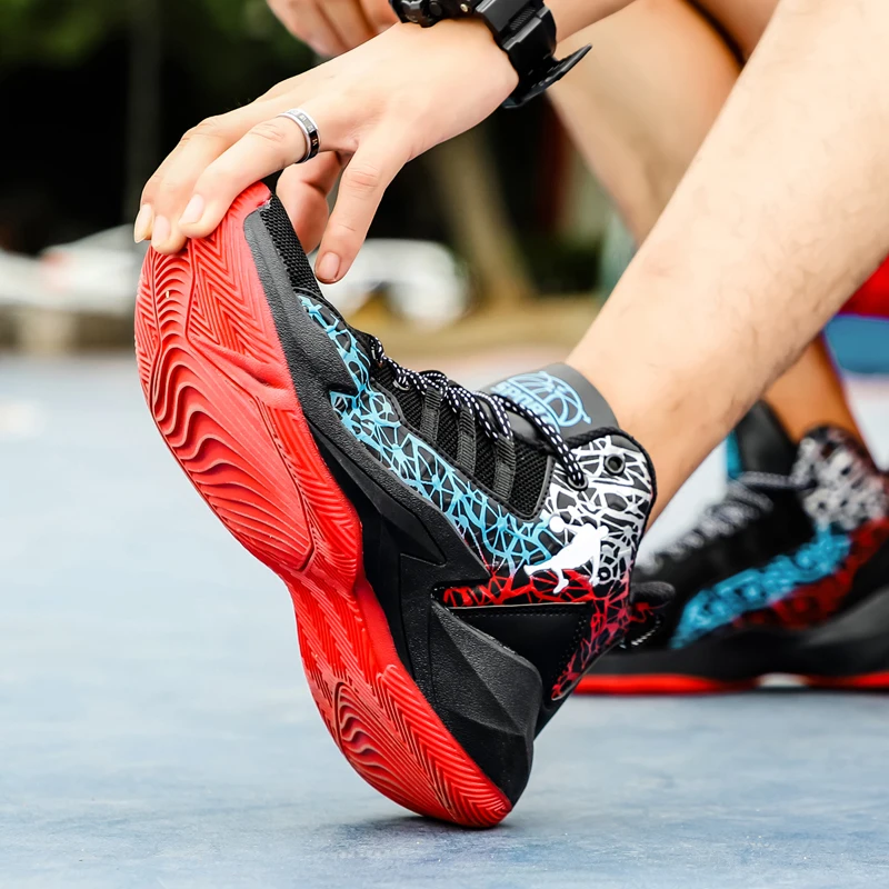 

High Top Basketball SneakersMen Women 2021 Unisex Outdoor Professional Athletic Basketball Shoes Breathable Training Sport Shoes