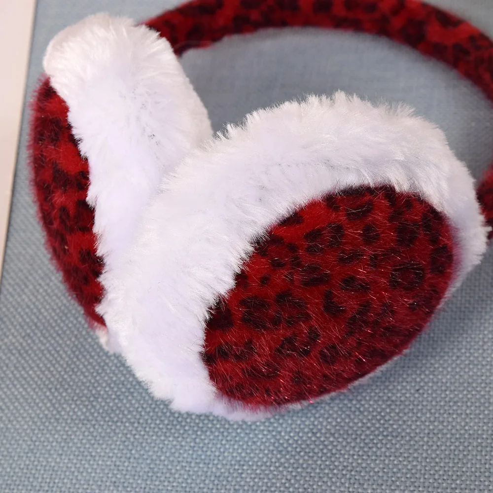 

Winter Warm Earmuffs For Women Girls Cotton Soft Ear Warmer Fashion Adult Leopard Ear Muff Cover Earlap