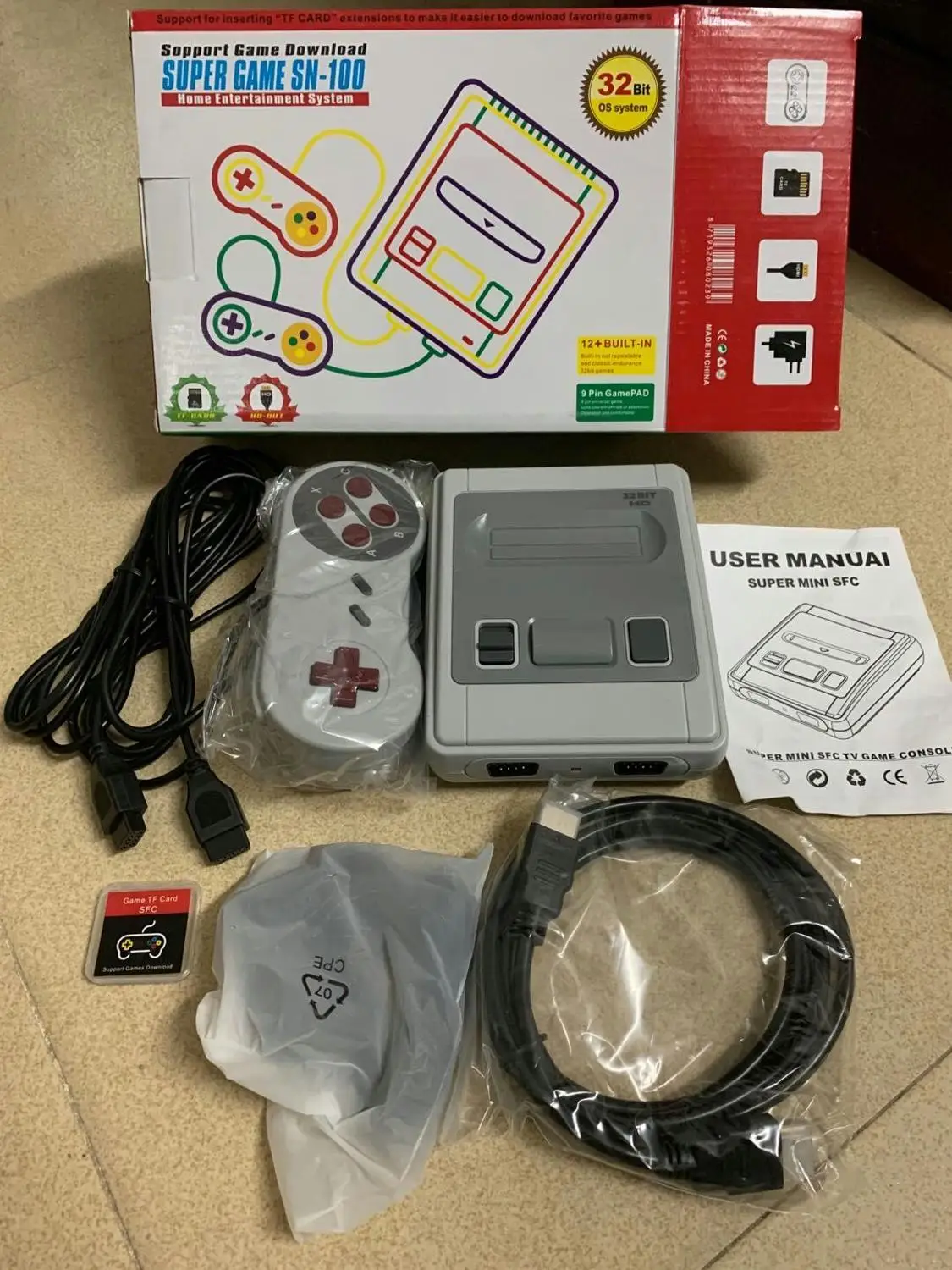

Pop Pop SN-100 HD Output Soppart Arcade Game 16bit/32bit Game Download TF Card HD Video Retro Video Game Console Classic Game