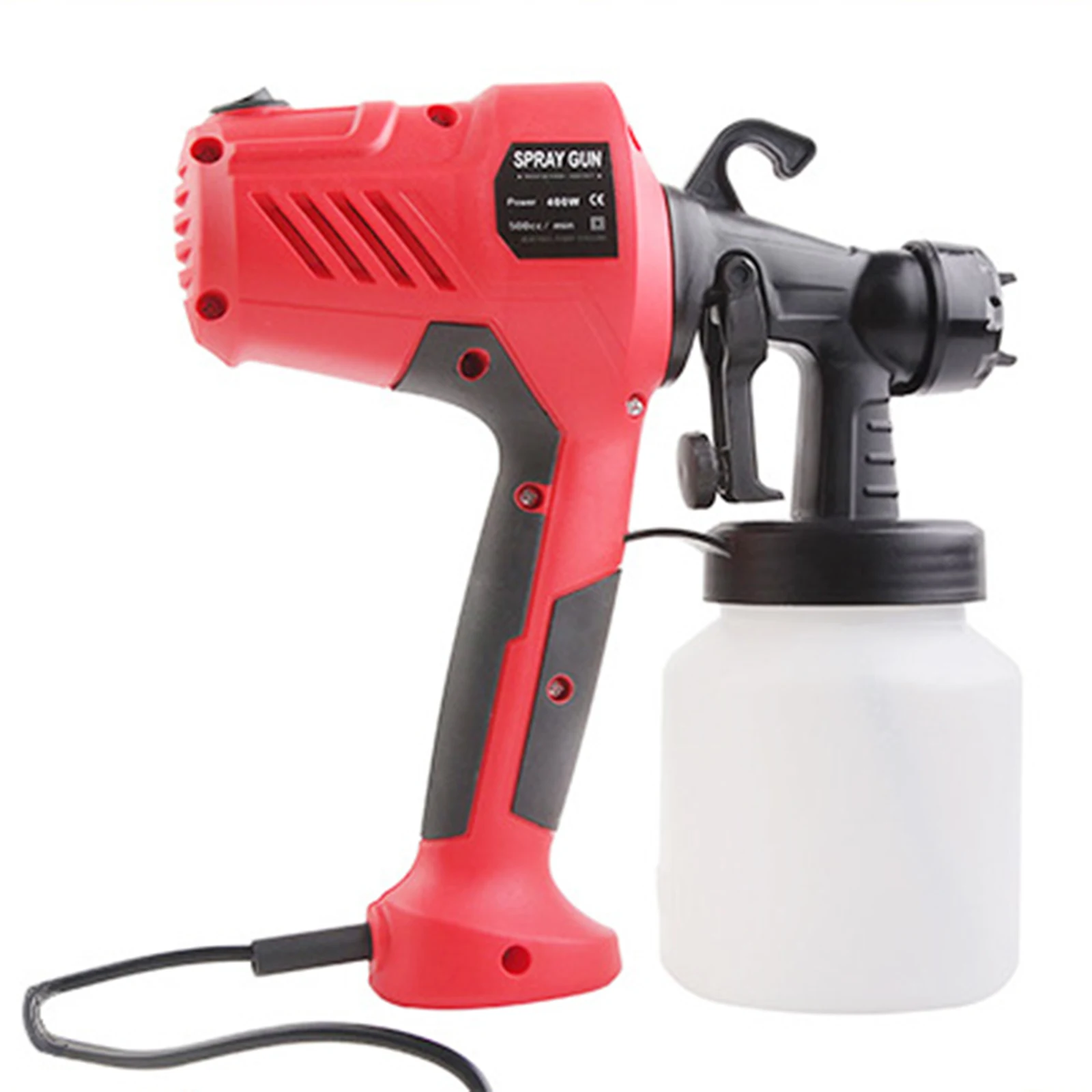 

Electric Paint Sprayer Removable High-pressure Paint Spray Guns 400W 800ml With 4 Nozzles Flow Control Power Tools