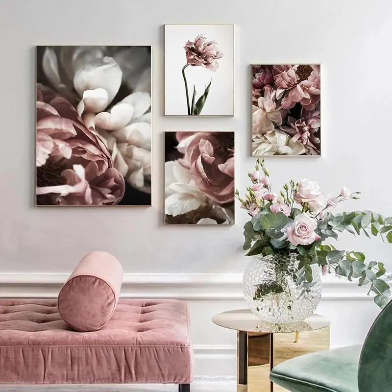 

5d diamond painting new product listing peony flower nordic blush flower plant art painting home art decoration