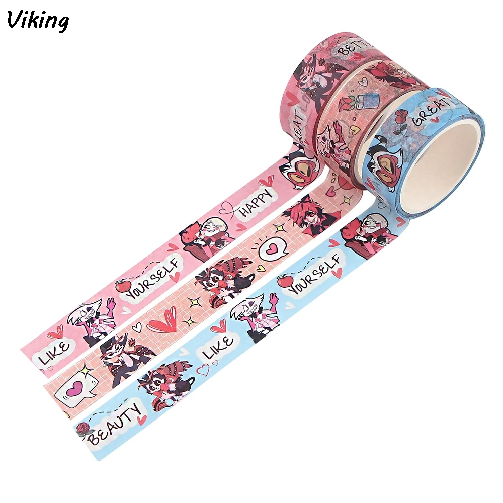 

G1215 15 мм x 5 м мультфильм васи лента бумага DIY аниме декоративная клейкая лента канцелярские товары оформление оформления