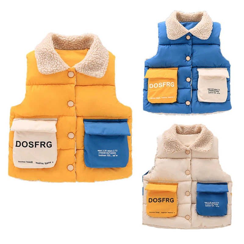 2021 г. Детский Теплый жилет на пуху осенний утепленный для маленьких мальчиков и