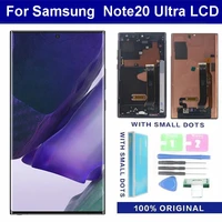 original amoled display for samsung galaxy note20 ultra lcd n985 n986 touch screen digitizer assembly with frame for black dots