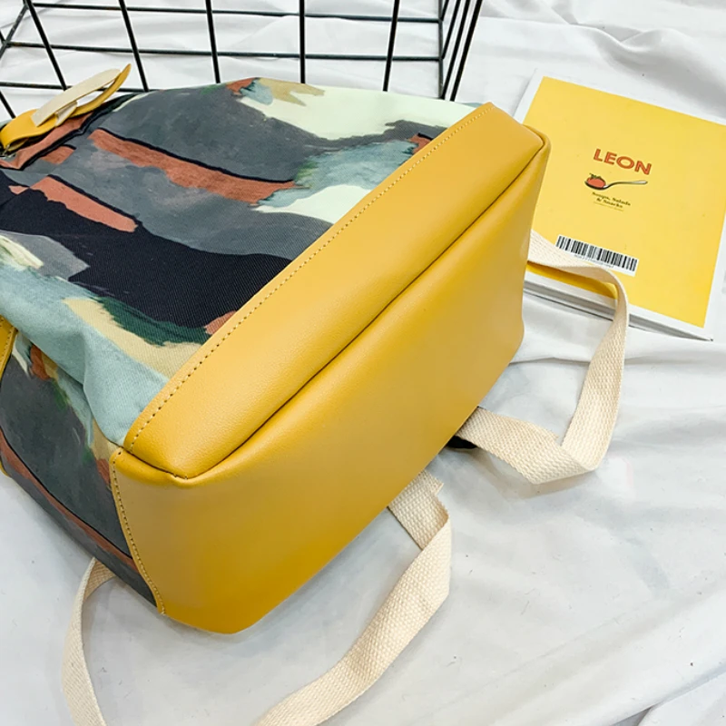 

Backpacks Women Graffiti Fashion New Designers Nylon Waterproof Large Capacity High Quality All-match Unisex School Book-bags