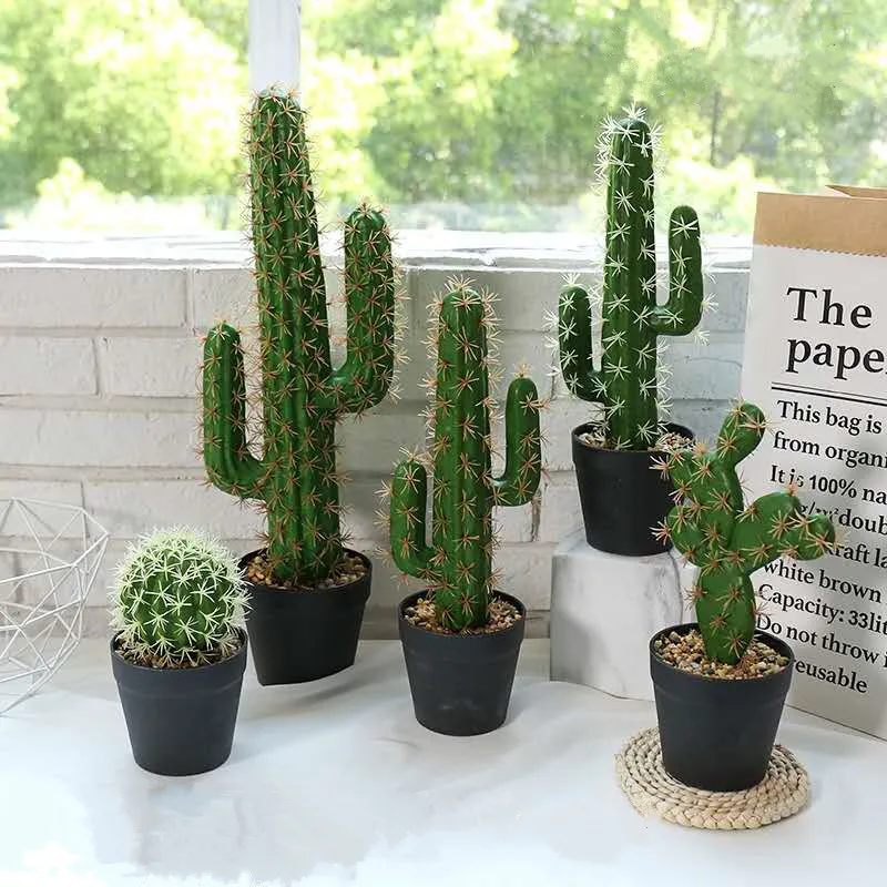 

43 CM Artificial Cactus Plants Indoor Tropical Fake DIY Art Landscaping Hotel Living Room Christmas Home Decor Accessories