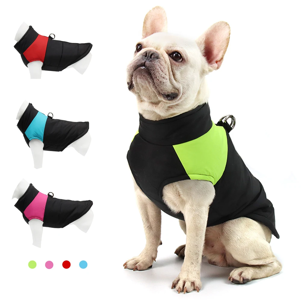 Pet Dog Clothes Autumn Winter Thicken Warm Cotton Vests Down Coats Pets Harness Puppy Accessories Costumes For Small Large Dogs