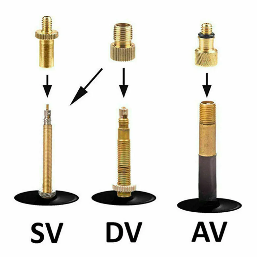 26pcs Copper Bicycle Valve SV AV DV Adapter Set MTB Mountain Bike Tire Pump Adapter Kit Inflator Pump Accessory