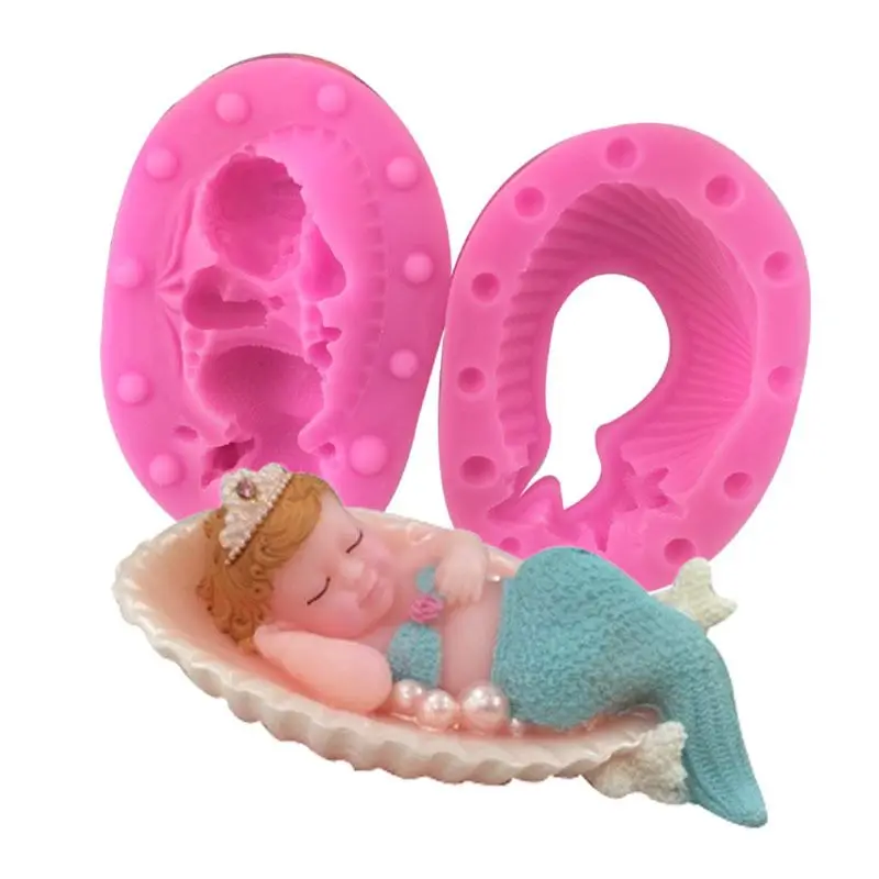 

Silicone mold starfish Crown girl cake chocolate 3d mold diy soap candle mold