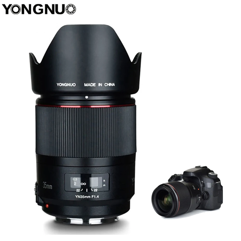 YONGNUO YN35mm F1.4 широкоугольный объектив с полной рамкой для Canon DSLR камер 70D 80D 5D3 MARK II 5D2 5D4 600D 7D2 5D 6D