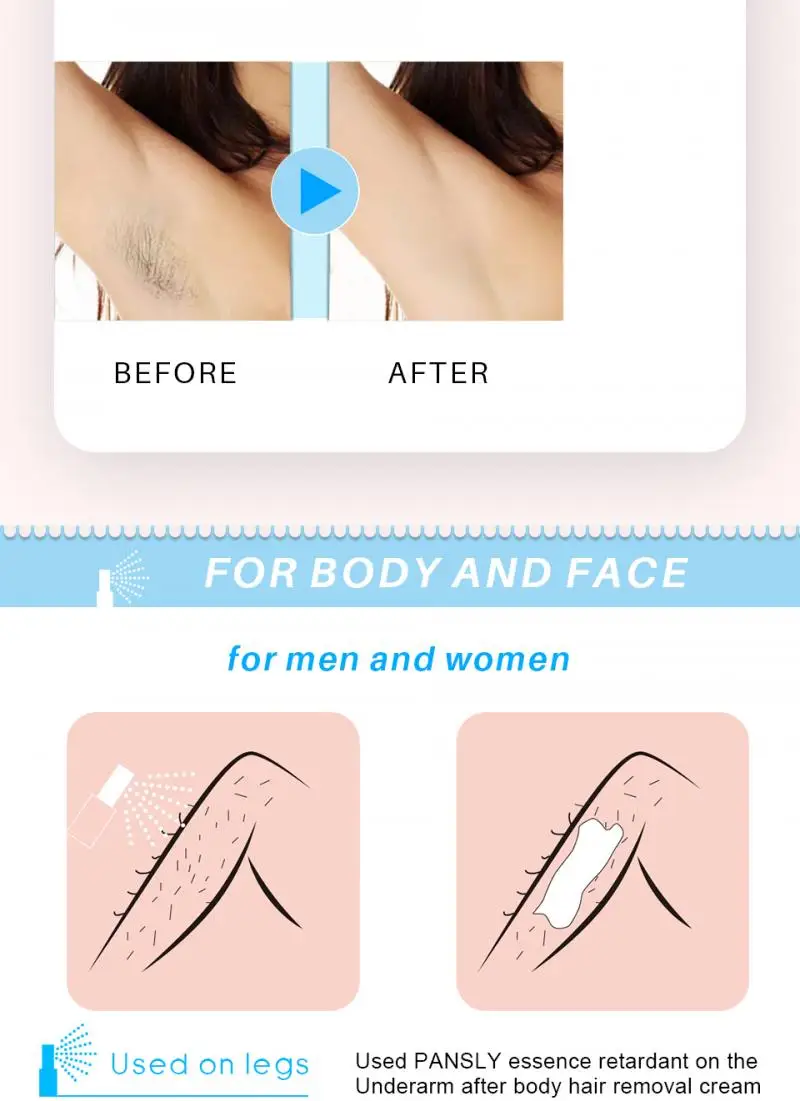 Мощный спрей для удаления волос TSLM1 1 шт. средство остановки роста на всем теле