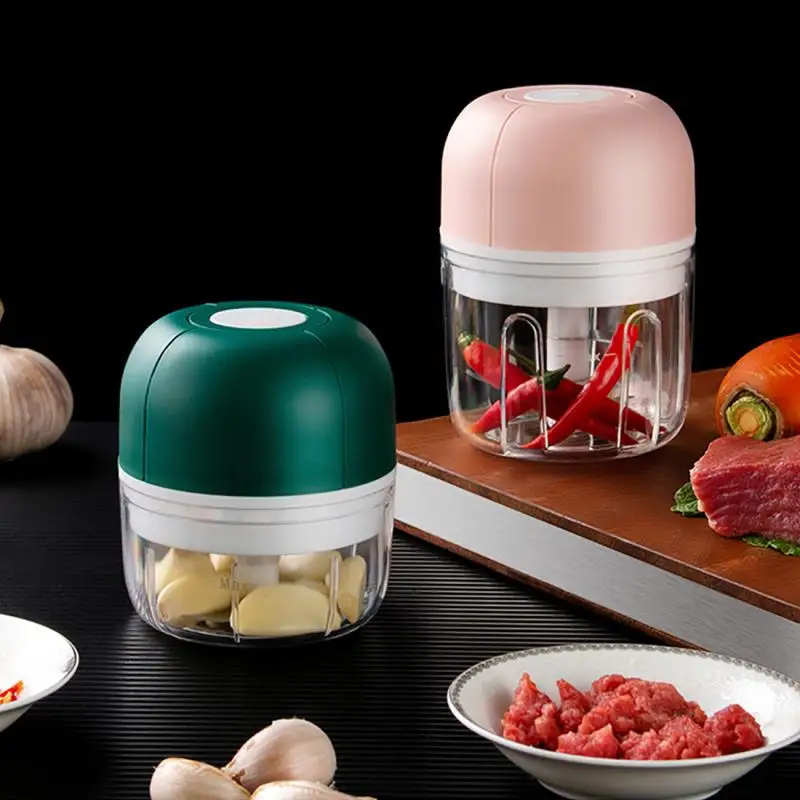 

100/250mL Electric Masher Garlic Grinder Wireless Mini Crusher Chopper USB Charging Shredder Mashed Garlic Ginger Pepper Chopper