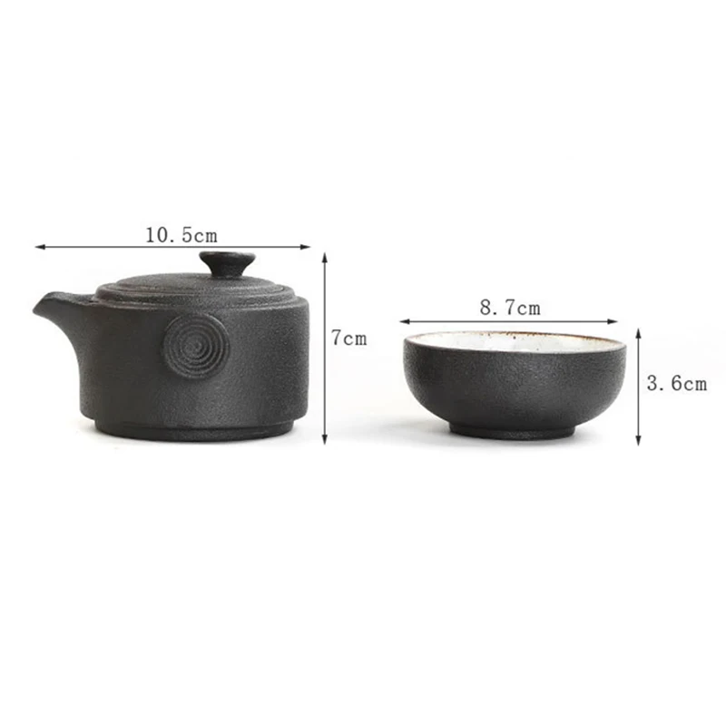 

Chinese official kiln ceramic teapot kettles gaiwan with 2 teacups for puerh tea pot set portable travel tea sets drinkware